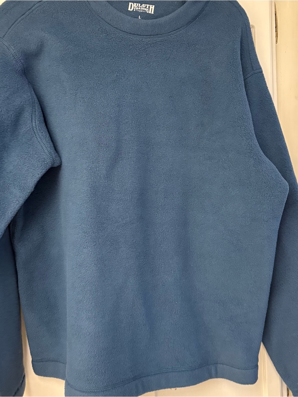 Duluth Trading Co Blue Men's Crewneck Fleece Pullover